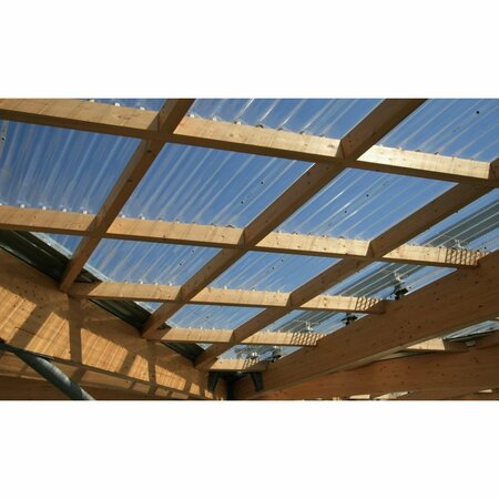 Ejoy 20in W x 72in L Polycarbonate Roof Panel in Clear, 6PK 72x20WavyRoofPanel_6pc
